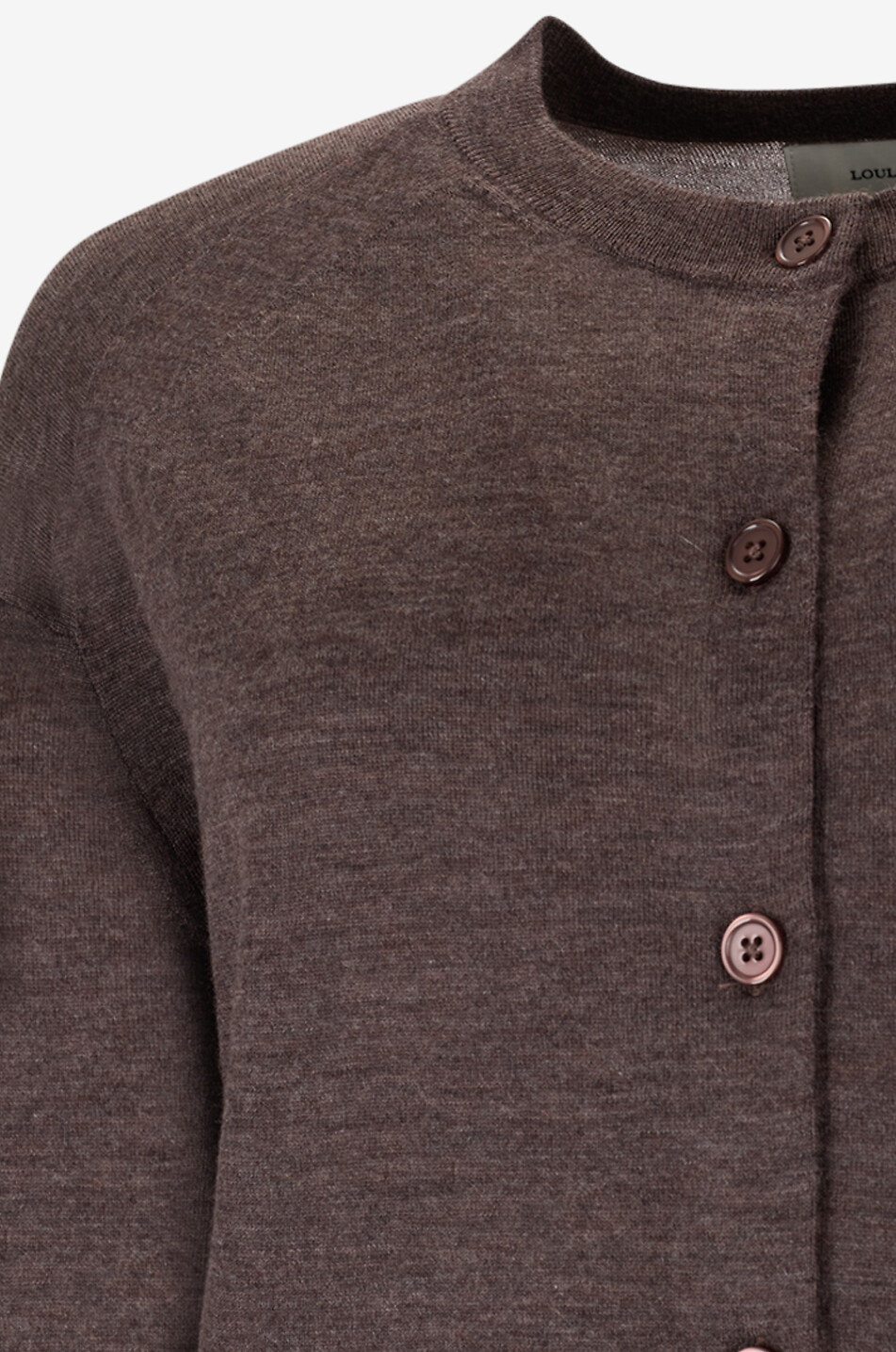 LOULOU DE SAISON Cardigan mit Rundhalsausschnitt aus Kaschmir Kita Damen BRAUN 3