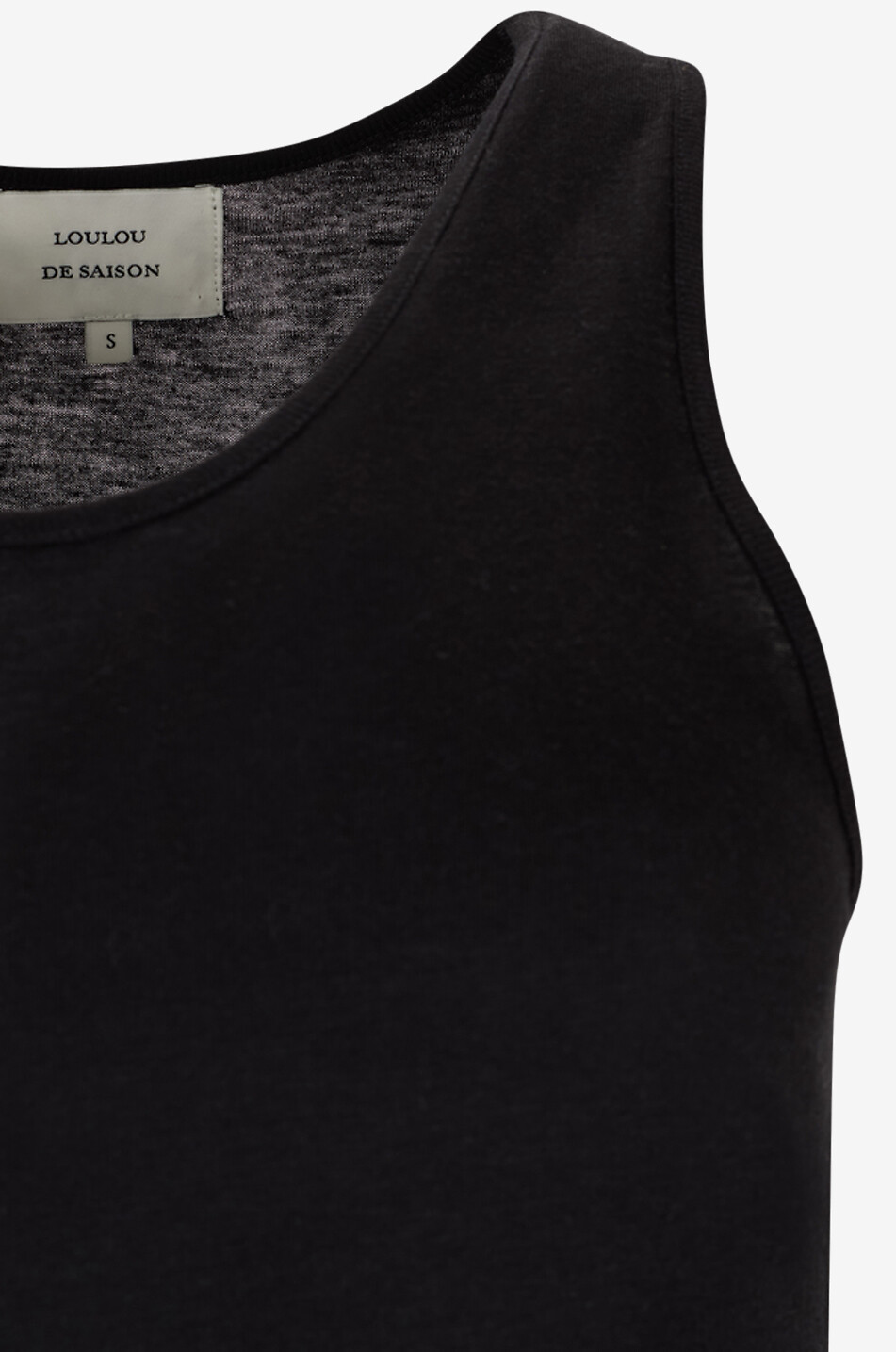 LOULOU DE SAISON Robe droite à col rond en laine mélangée Myron Femme NOIR 3