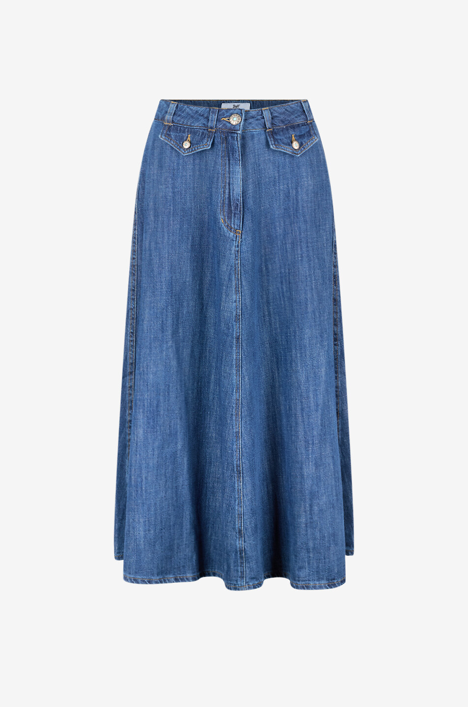 SHAFT Filly cotton denim long skirt Women BLUE 1
