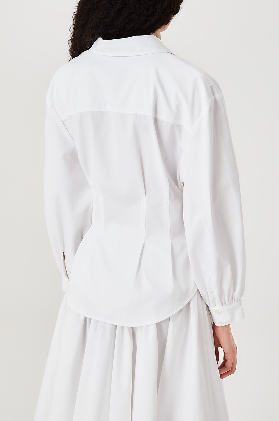 TRESSE PARIS Tailliertes Hemd mit V-Ausschnitt aus Baumwolle Caliena Damen WEISS 3