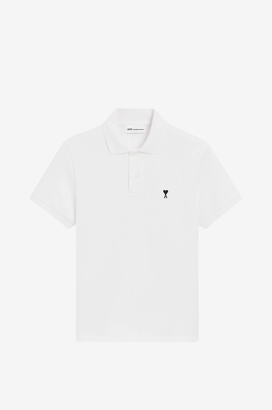 Polo à manches courtes en coton brodé Ami de Coeur