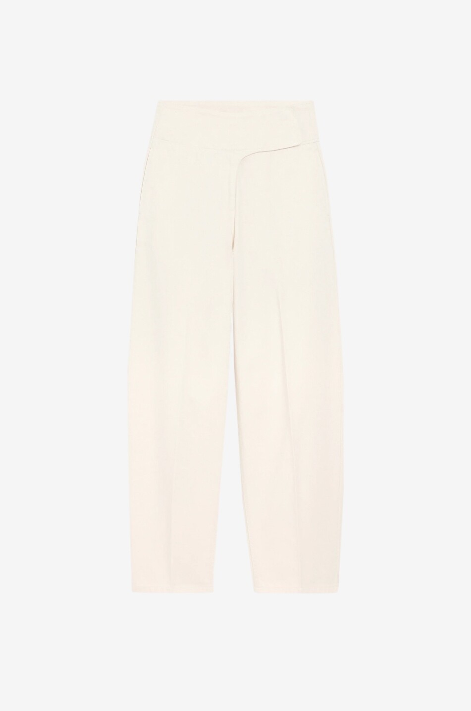 AMI Straight-leg cotton twill trousers Women WHITE 1