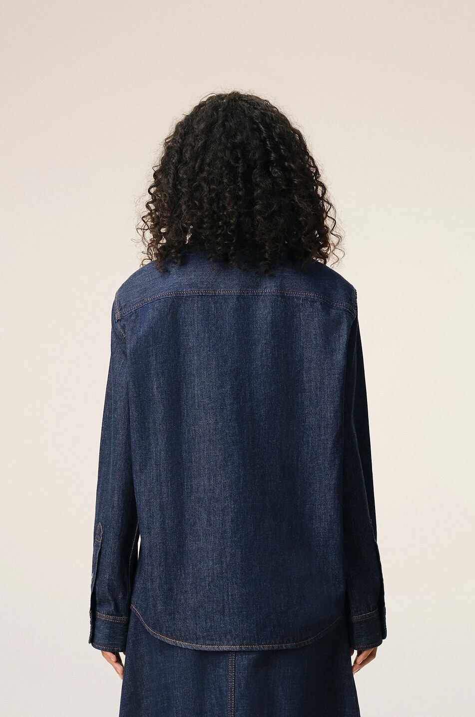 AMI Ami de Coeur denim cotton shirt Women DARK BLUE 3