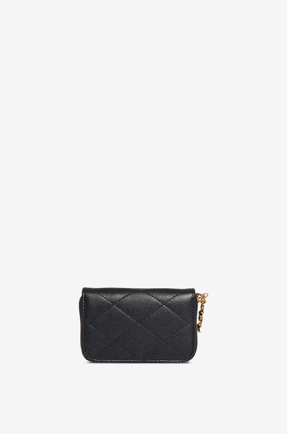 Gesteppte Brieftasche aus Grain de Poudre Leder Cassandre Bijou