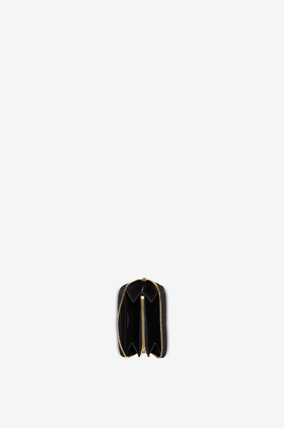SAINT LAURENT PARIS Gesteppte Brieftasche aus Grain de Poudre Leder Cassandre Bijou Damen SCHWARZ 2