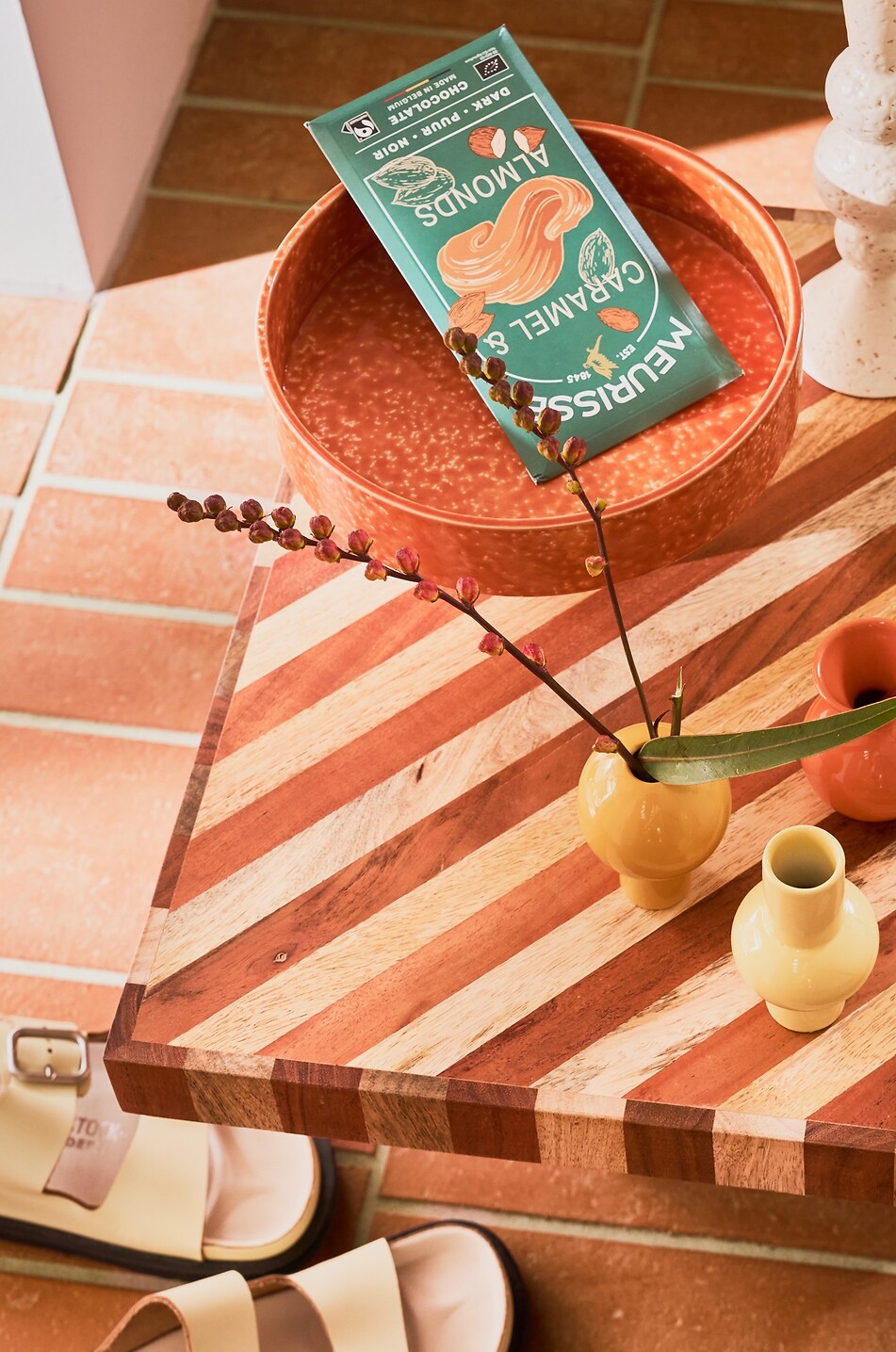URBAN NATURE CULTURE AMSTERDAM Tima recycled ceramic serving stand bowl Home ORANGE 3