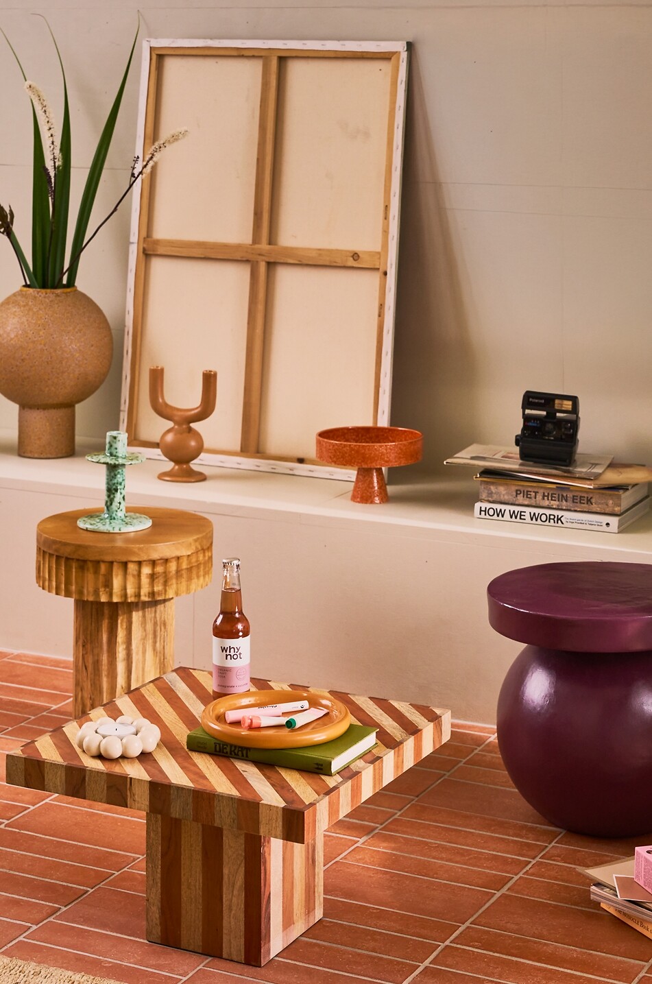 URBAN NATURE CULTURE AMSTERDAM Tima recycled ceramic serving stand bowl Home ORANGE 4