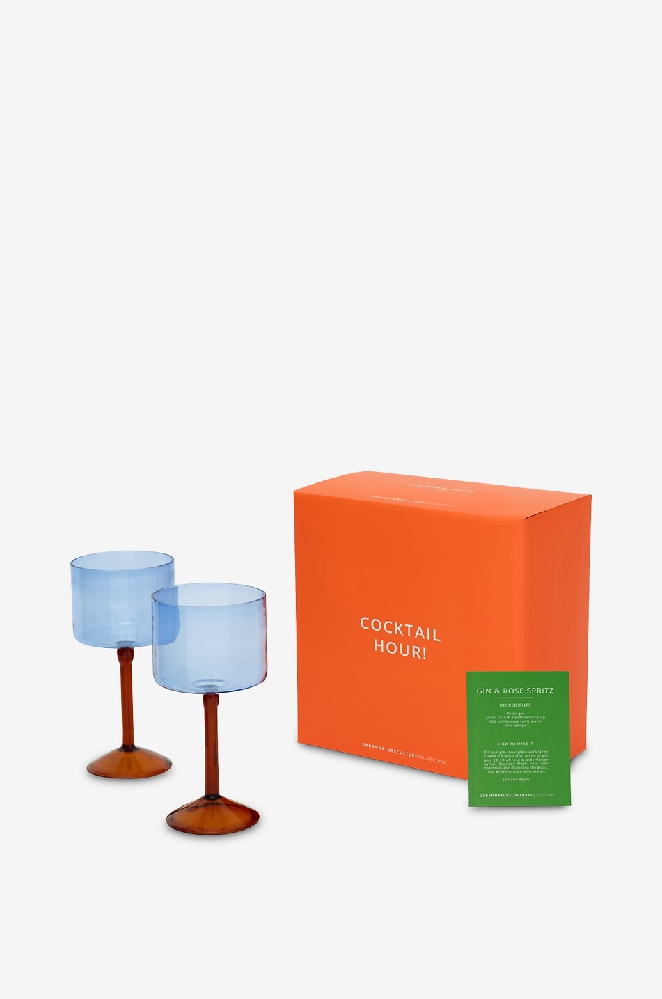 URBAN NATURE CULTURE AMSTERDAM Cocktail Hour set of 2 bicolour gin-tonic glasses - H21 Home MULTI COLOURED 2