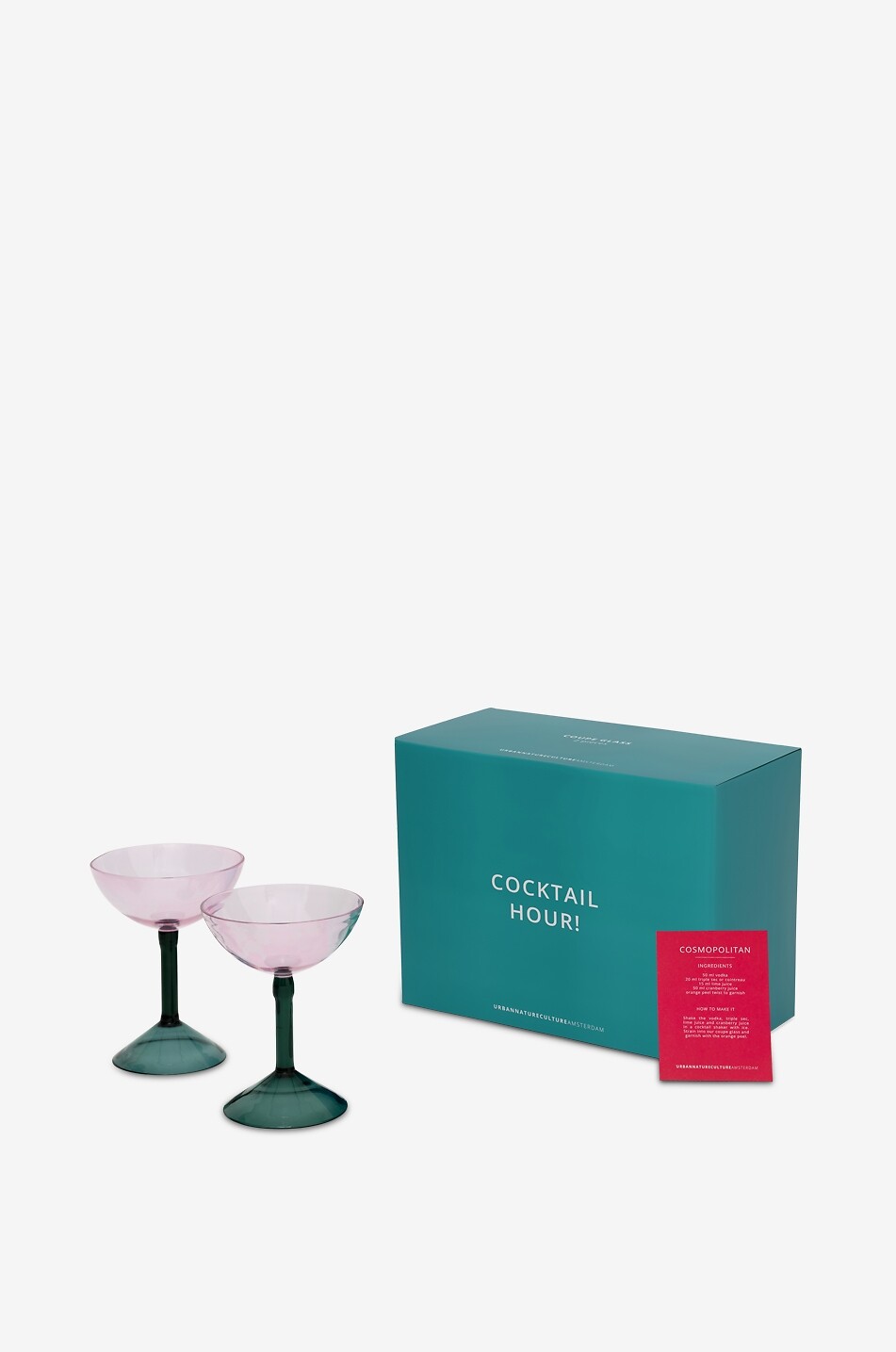 URBAN NATURE CULTURE AMSTERDAM Set of two glass cocktail coupes Home MULTI COLOURED 2