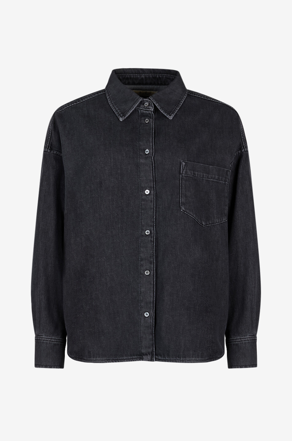 Hemd mit überschnittenen Schultern aus Denim Foggia