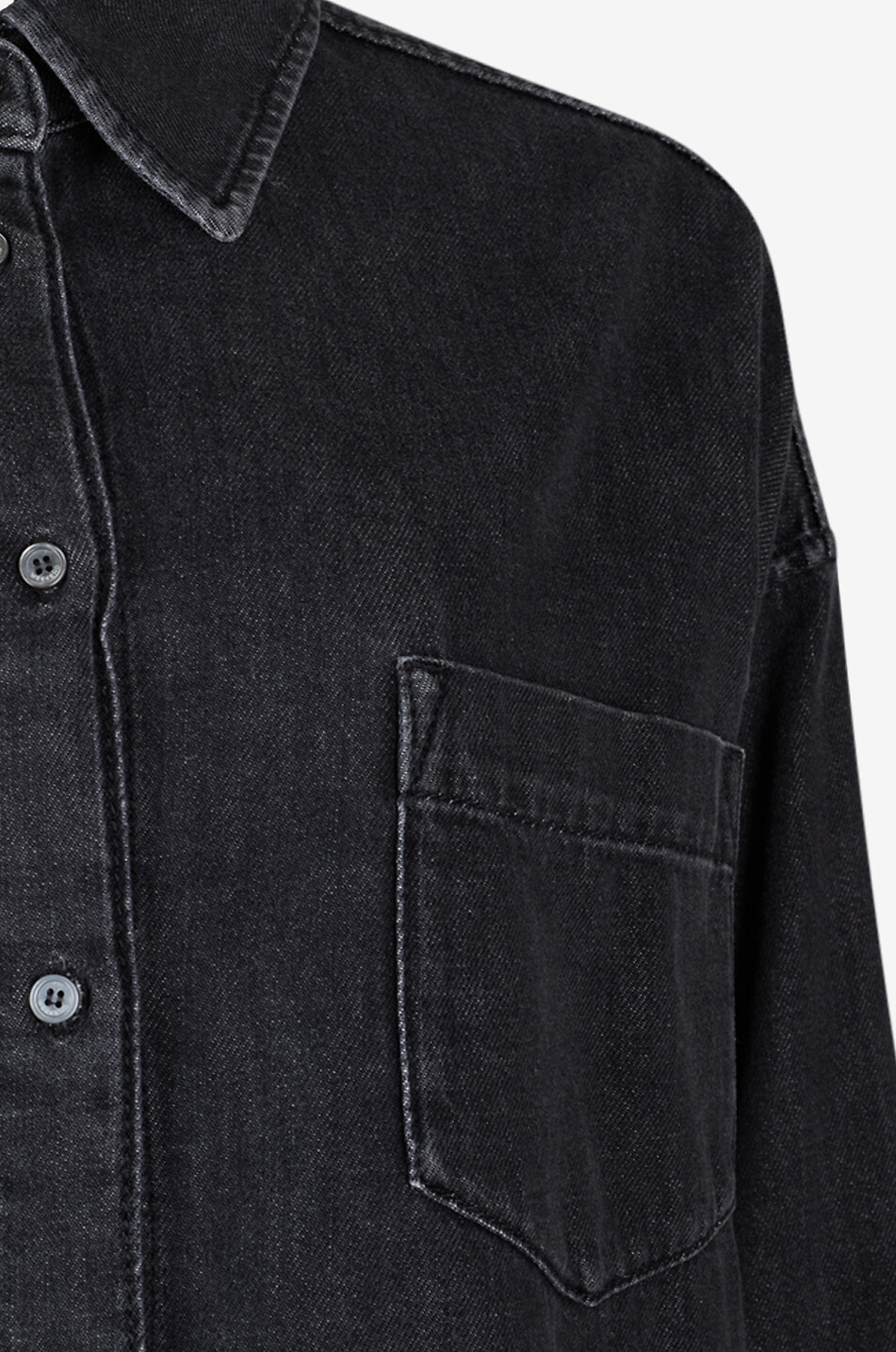 WEEKEND MAX MARA Hemd mit überschnittenen Schultern aus Denim Foggia Damen SCHWARZ 3