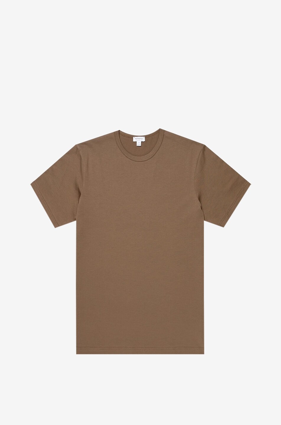 SUNSPEL Kurzarm-Rundhals-T-Shirt Classic Herren HELLBRAUN 1