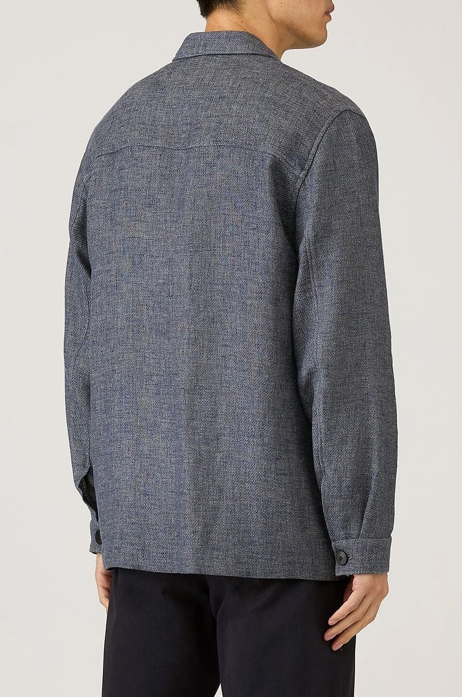 SUNSPEL Short linen and cotton lightweight jacket Men BLUE 3