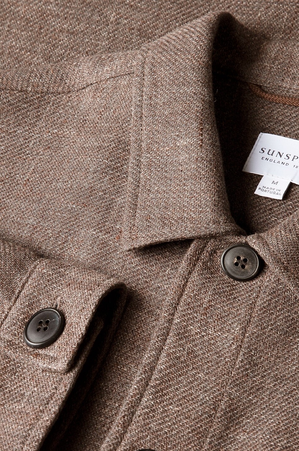 SUNSPEL Short linen and cotton lightweight jacket Men BROWN 4