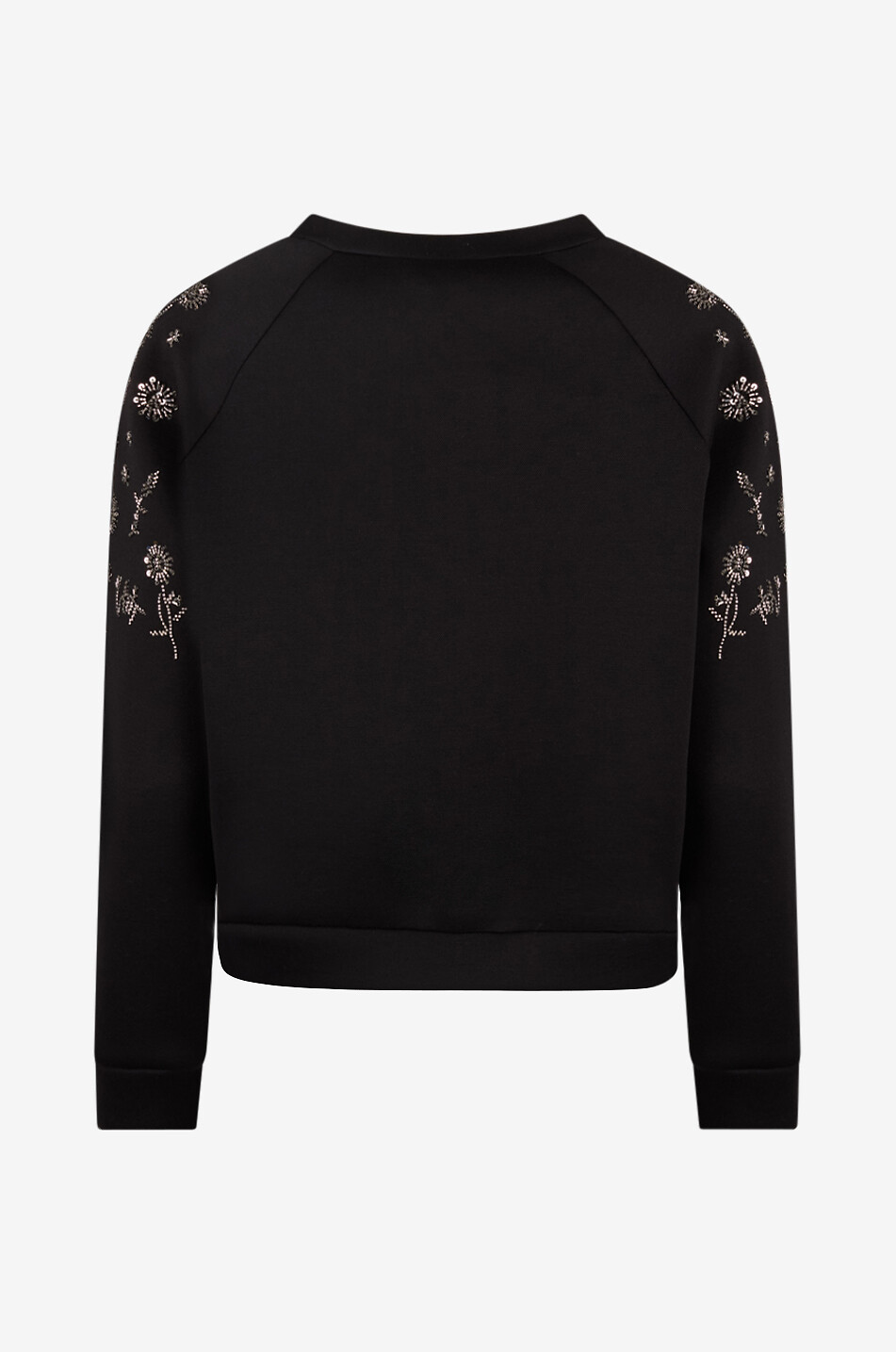 WEEKEND MAX MARA Sweat-shirt à col rond brodé de perles Tema Femme NOIR 2