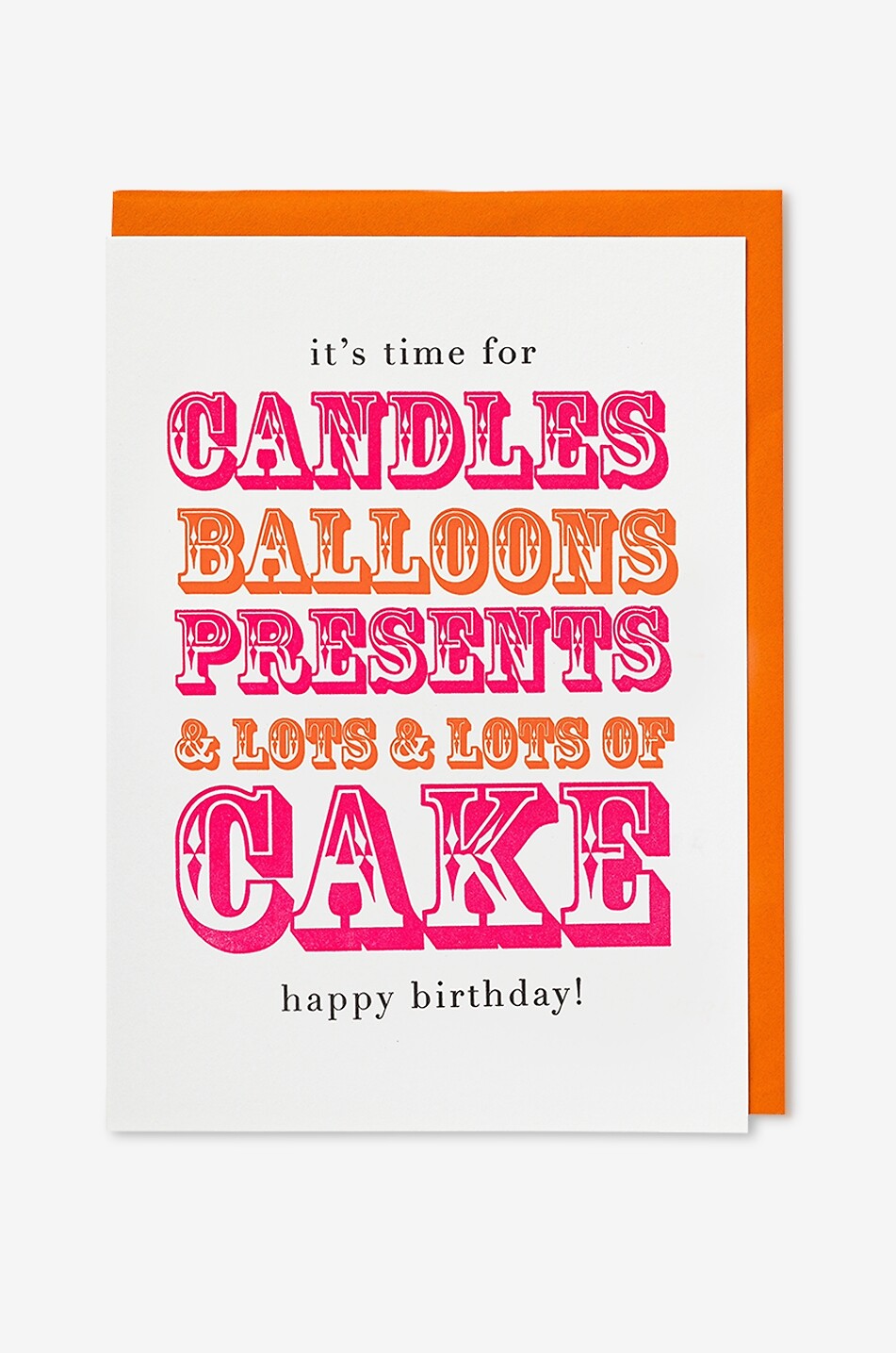 Carte d'anniversaire avec enveloppe It's Time For Candles