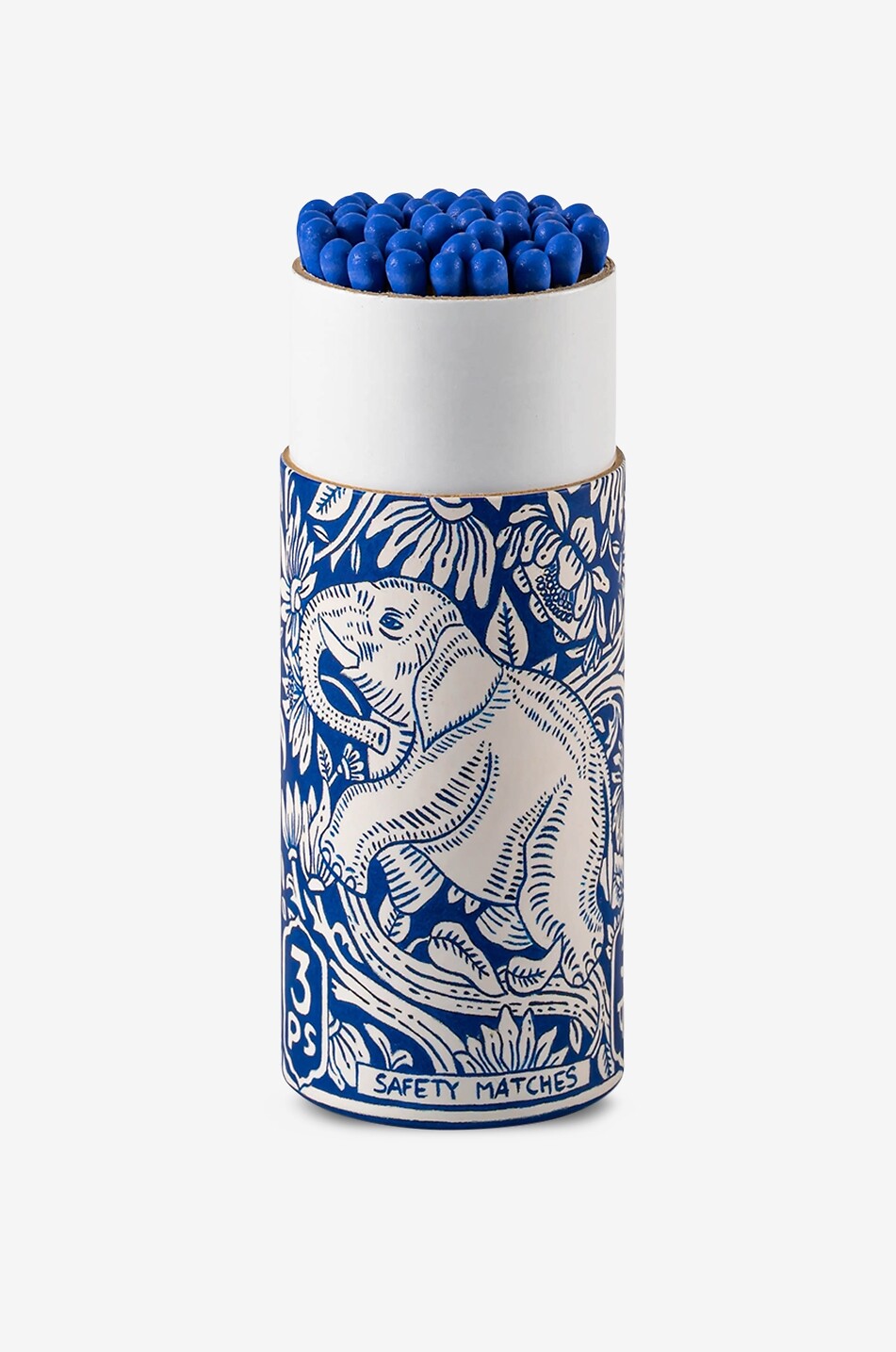 ARCHIVIST Elephant Stamp cylindrical box of 45 matches Home BLUE 2