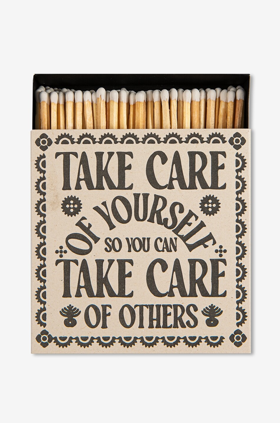 Take Care Of Yourself wooden matchbox