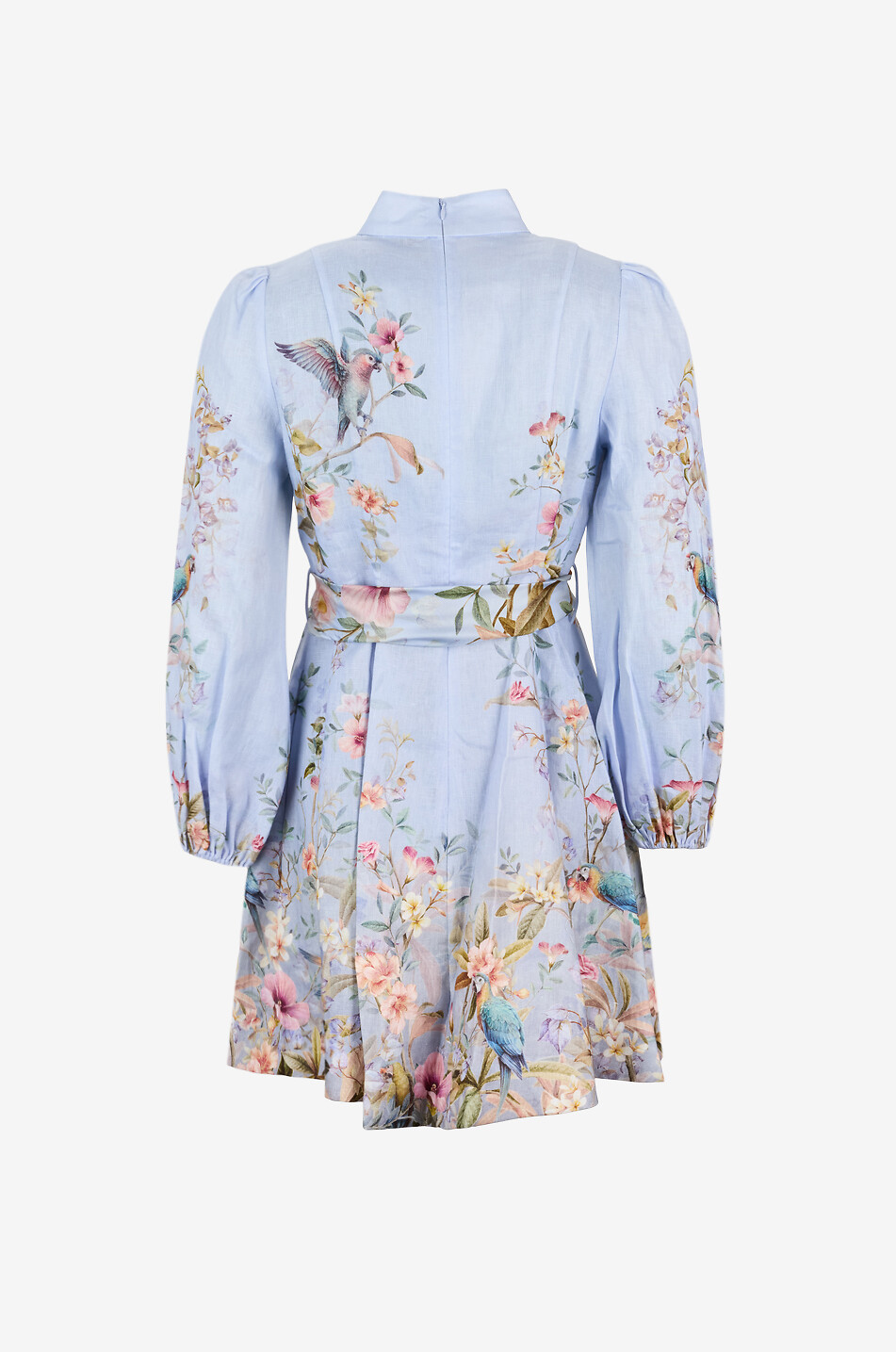 ZIMMERMANN Rebellion Button floral linen mini dress Women LIGHT BLUE 2
