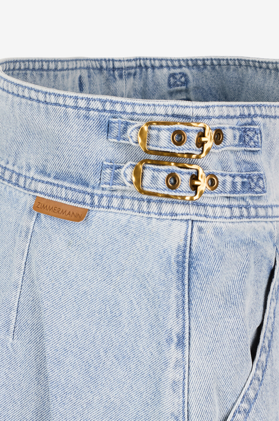 ZIMMERMANN Midi denim skirt with strap Women LIGHT BLUE 3