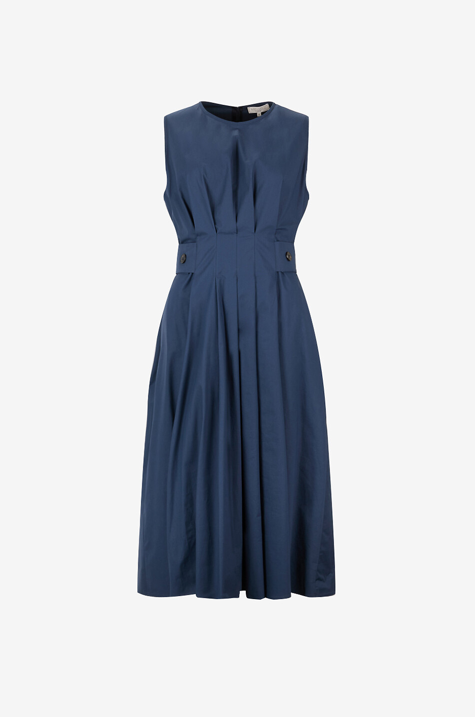 ANTONELLI FIRENZE Lex canvas flared godet midi dress Women DARK BLUE 1