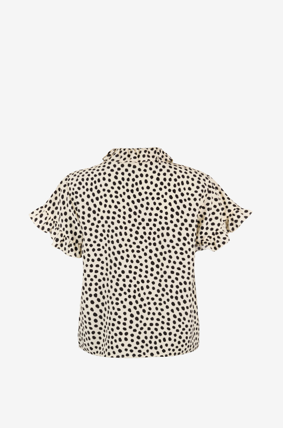 CHLOE Polka dot silk short-sleeved blouse Women BEIGE 2