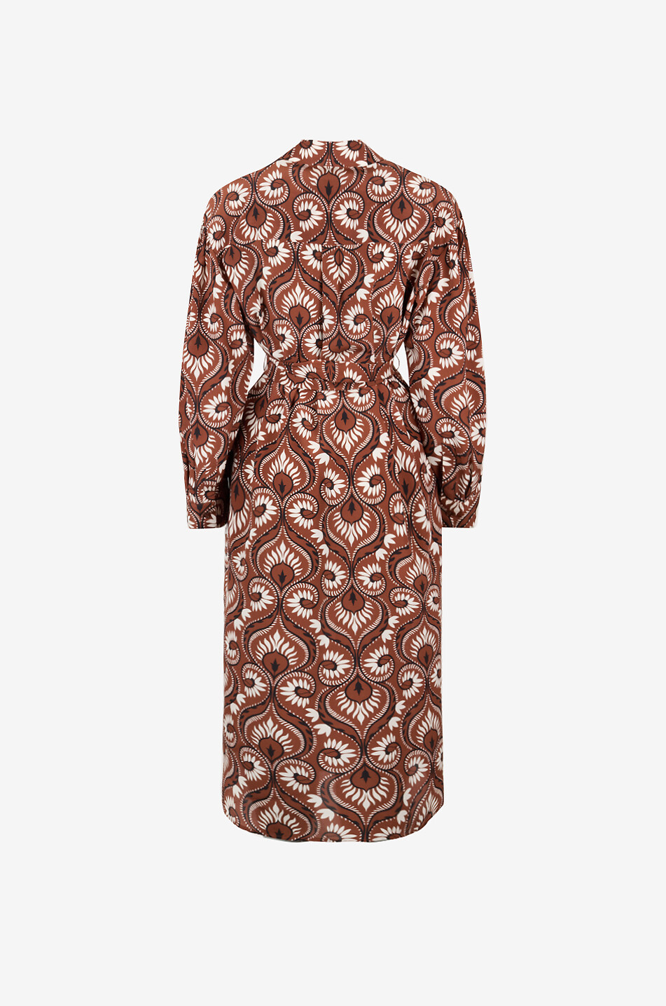 WEEKEND MAX MARA Dolmen printed silk crêpe midi shirt dress Women BROWN 2