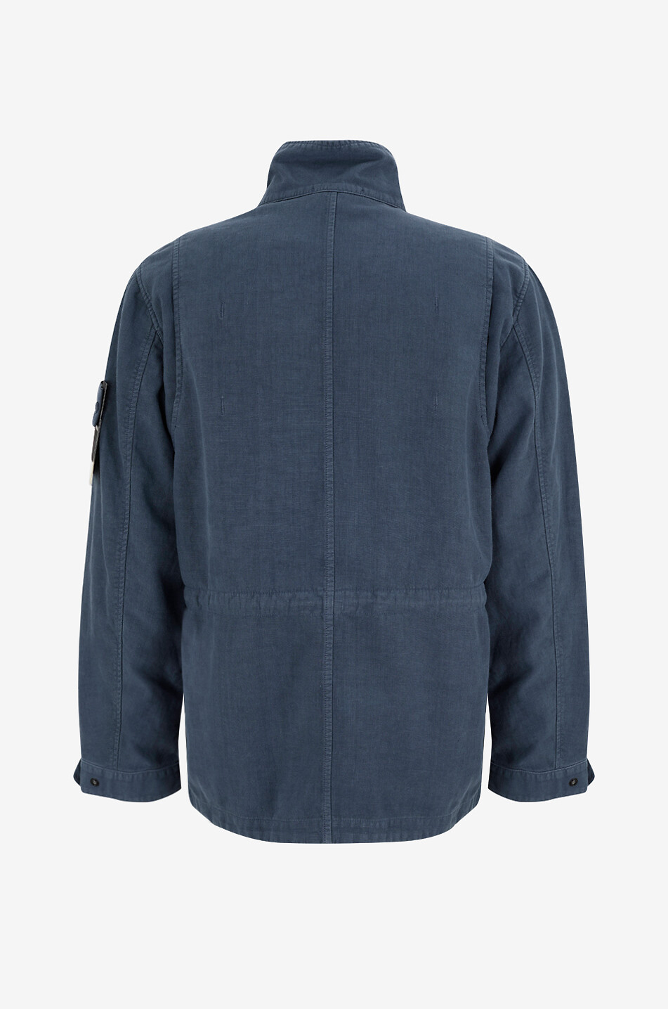 STONE ISLAND Ghost linen blend stand collar lightweight jacket Men BLUE 2