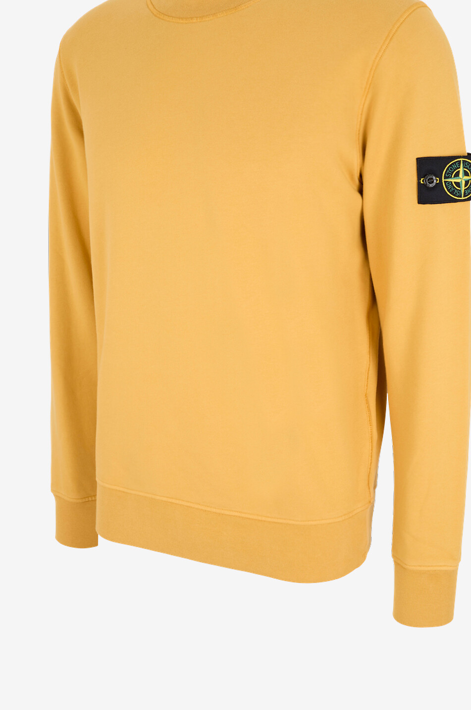 STONE ISLAND 6100060 Organic Cotton Fleece crewneck sweatshirt Men YELLOW 3