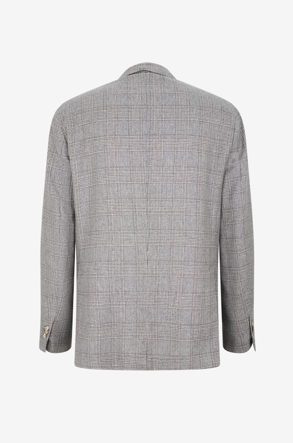 BONGENIE Einreihiger karierter Blazer aus Seide und Wolle B Jacket Herren BRAUN 2