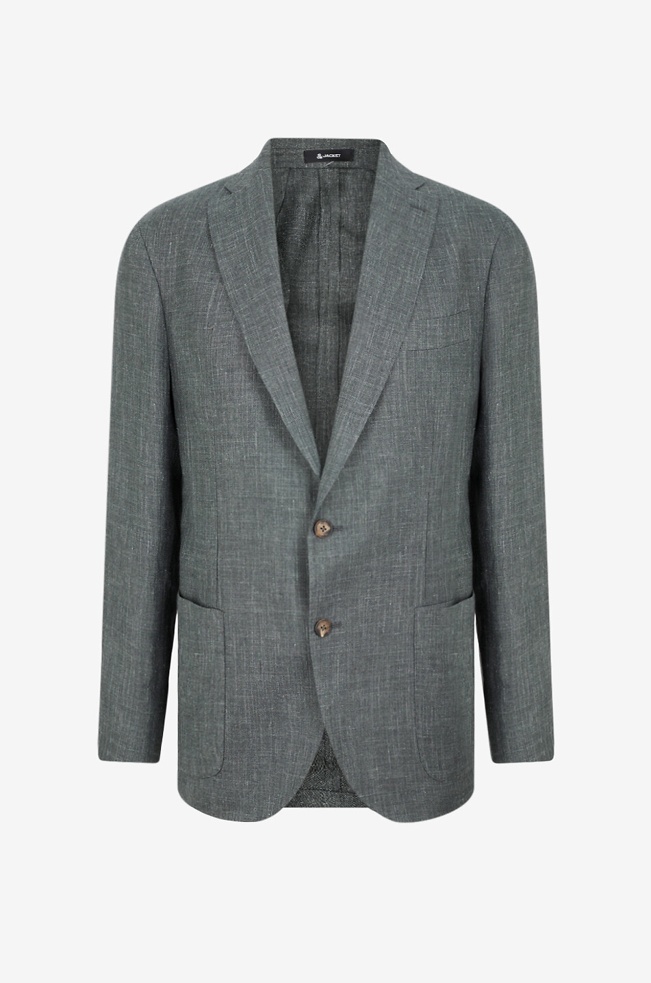 Blazer à revers en lin et laine