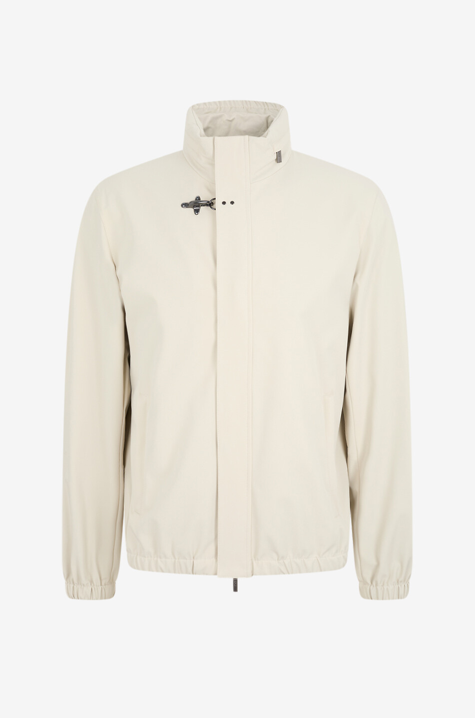 FAY Hooded short jacket with stand collar Men Light beige 1