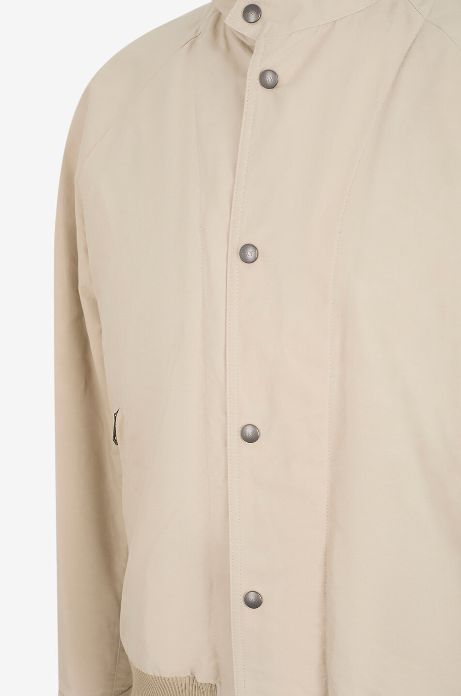 FAY Short stand collar jacket in cotton blend Men Medium beige 3