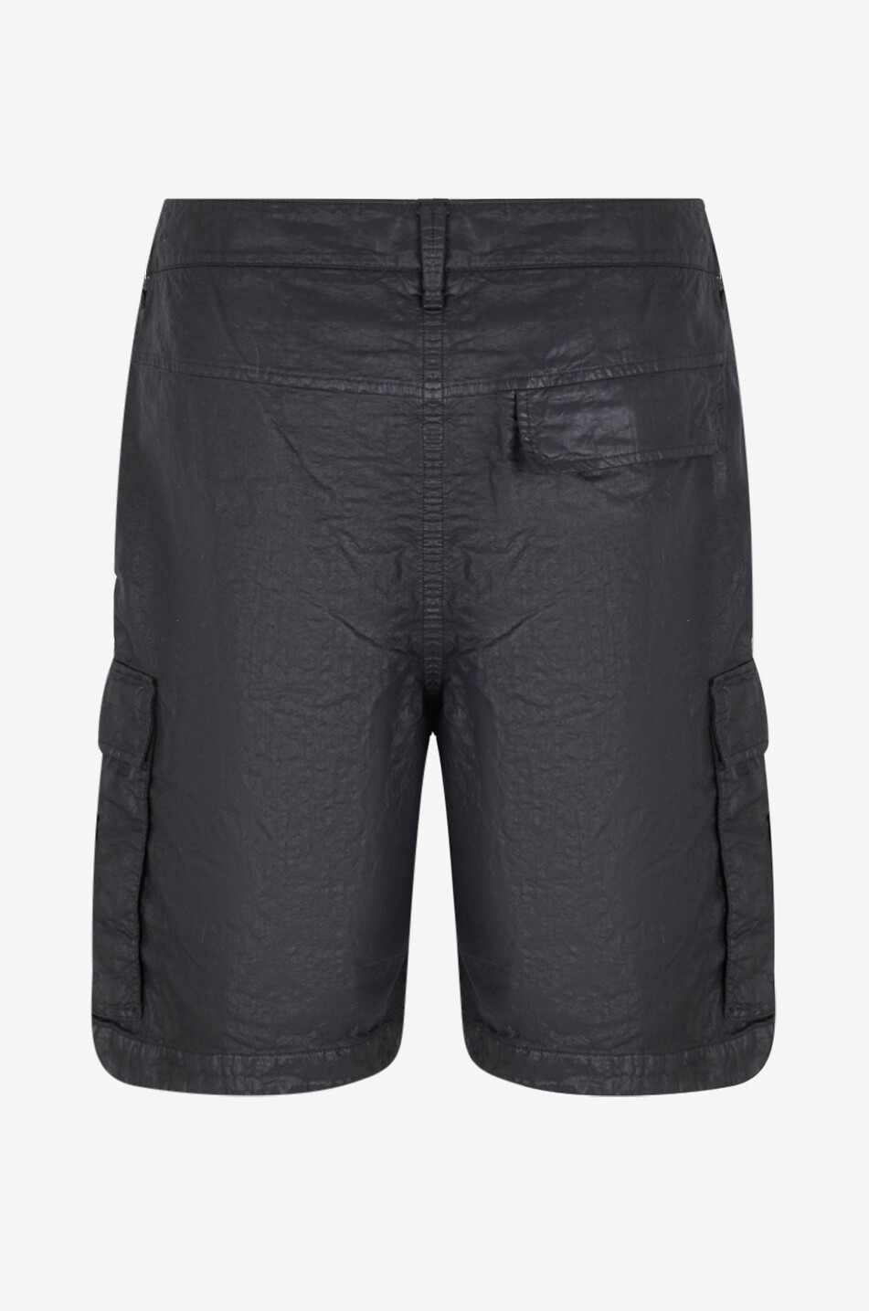 B100009 nylon logo Bermuda shorts - STONE ISLAND - BLACK - Bongénie