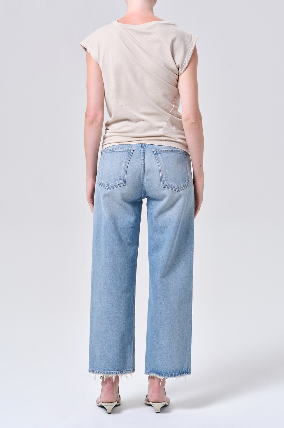 AGOLDE Jean droit en denim de coton Ren Femme BLEU 3
