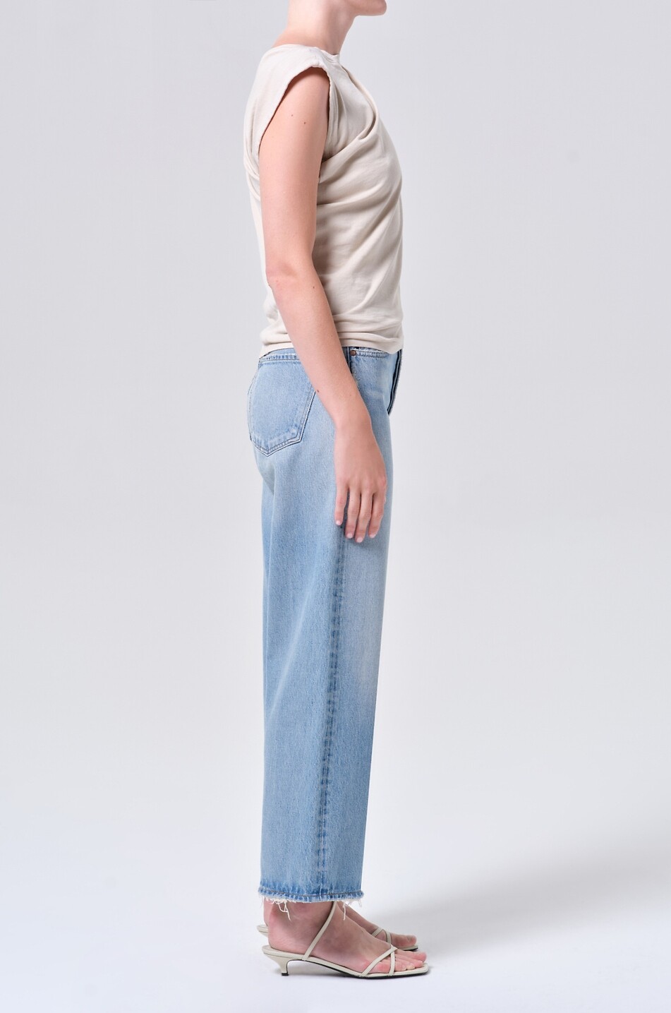 AGOLDE Jean droit en denim de coton Ren Femme BLEU 5