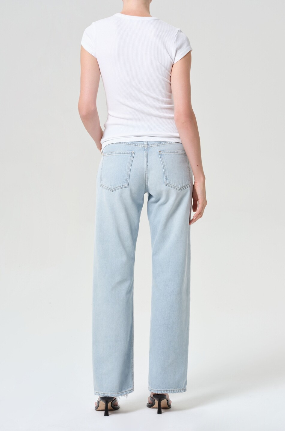 AGOLDE Jean large à taille basse en coton Low Rise Loose Femme BLEU CLAIR 3