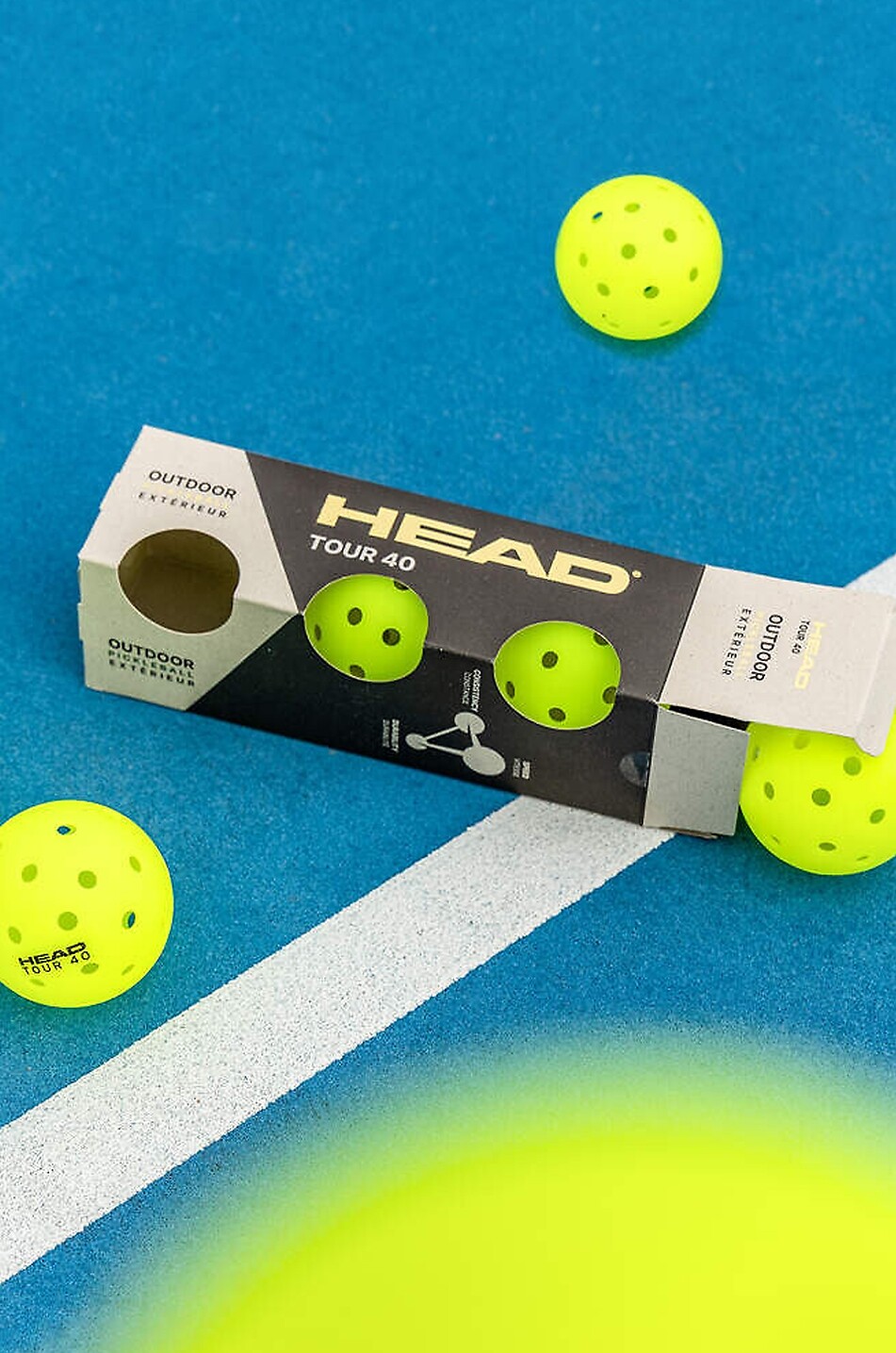 HEAD Head Tour 40 pickleball balls set of 3 Unisex Colourless 3