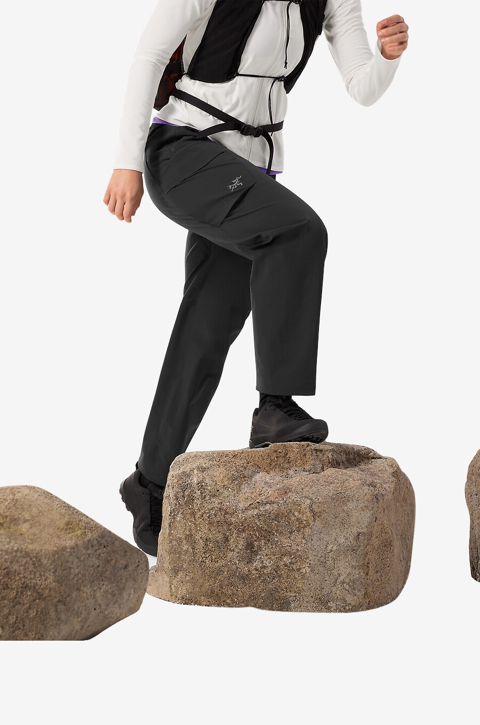 ARC'TERYX Wanderhose aus Softshell Gamma Utility Damen SCHWARZ 5