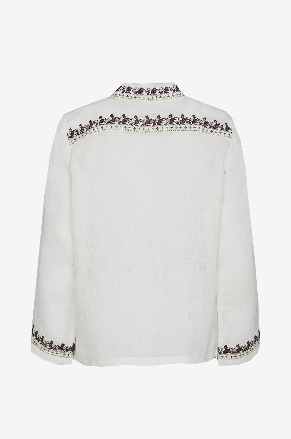 PHILIPPA 1970 Tina linen mandarin collar cropped jacket Women WHITE 2