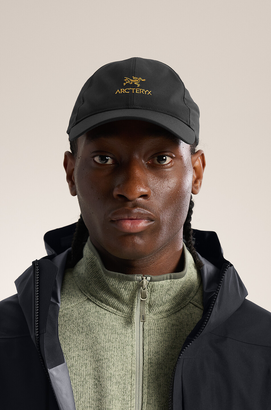 ARC'TERYX Bird Word lightweight nylon baseball cap Men BLACK 3
