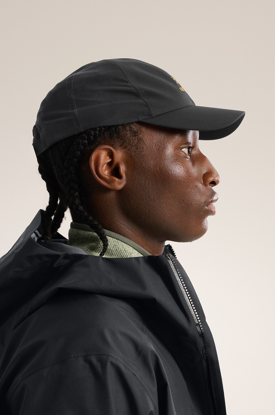 ARC'TERYX Bird Word lightweight nylon baseball cap Men BLACK 4