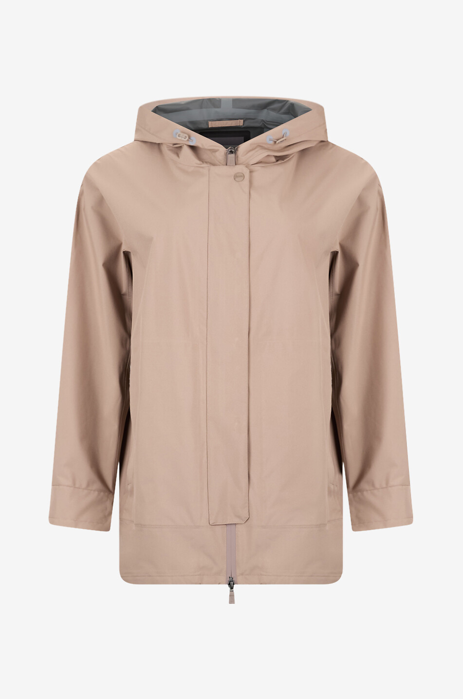 HERNO Kurze Parka mit Kapuze aus technischem Gewebe Damen HELLBRAUN 1