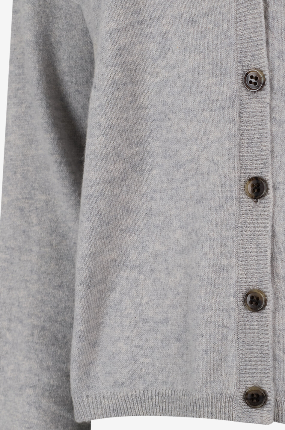 LISA YANG Cardigan court à col V en cachemire Abby Femme GRIS CLAIR 3