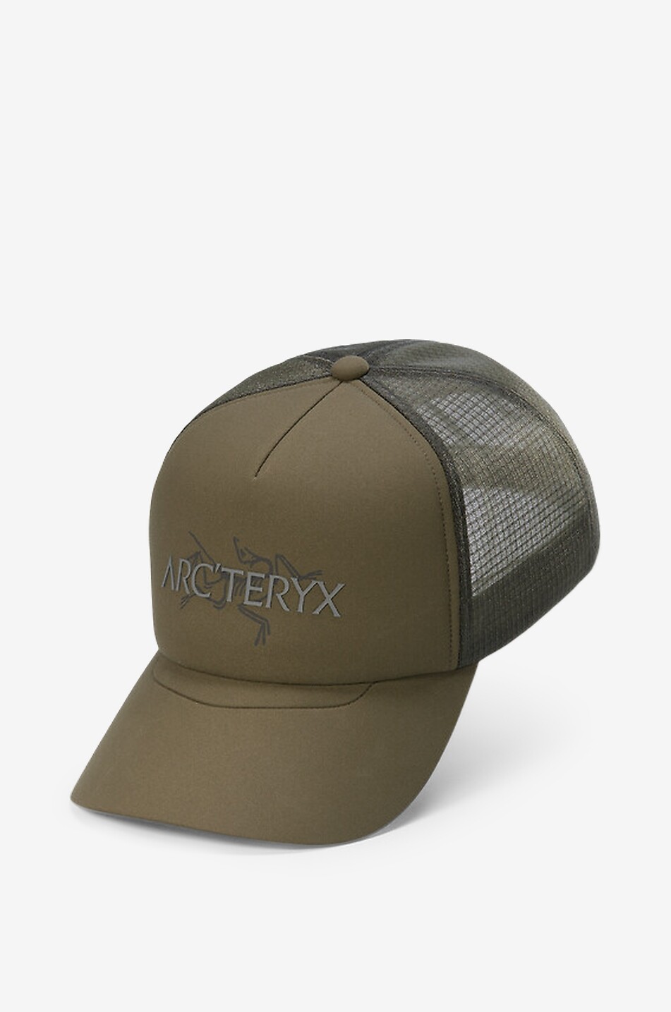 ARC'TERYX Bird Word mesh back trucker cap Men KHAKI 1