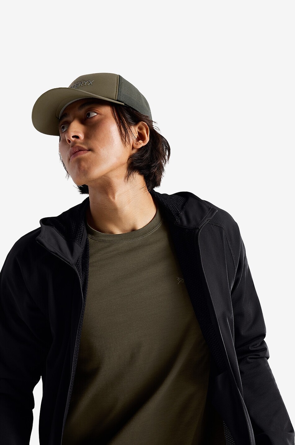 ARC'TERYX Bird Word mesh back trucker cap Men KHAKI 6