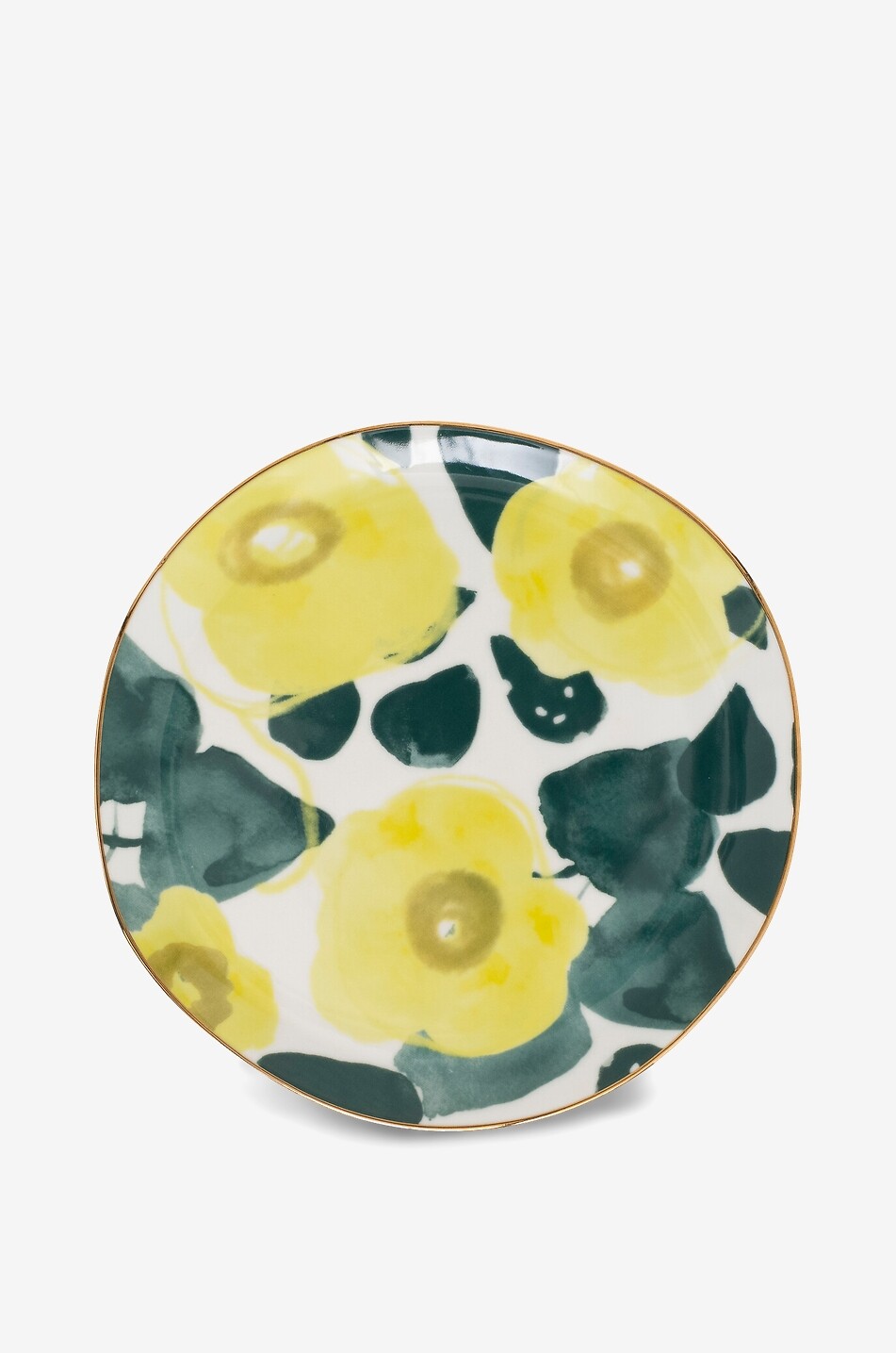 Good Morning Floral Art stoneware plate