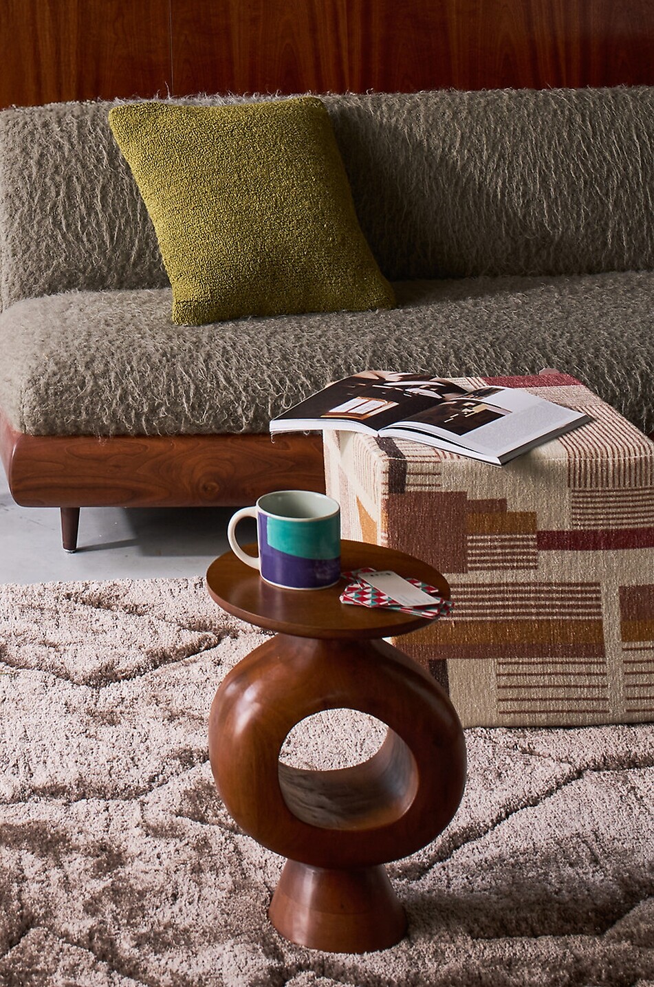 URBAN NATURE CULTURE AMSTERDAM Farren round mango wood side table Home BROWN 3