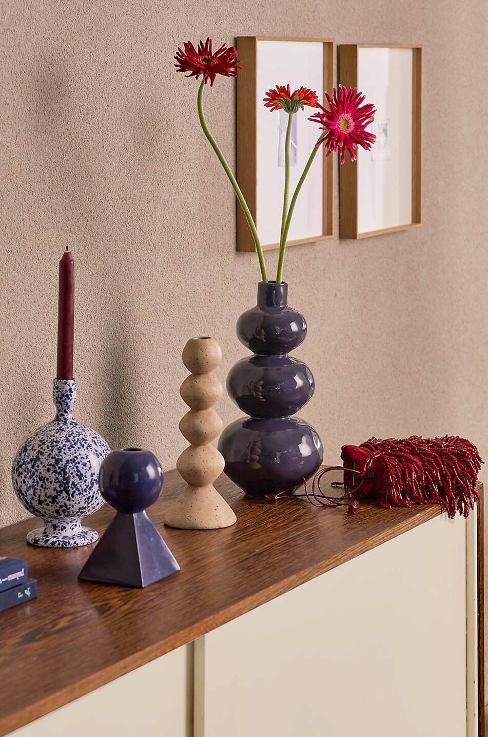 URBAN NATURE CULTURE AMSTERDAM Anneli ecomix candle holder - H25 Home BEIGE 3