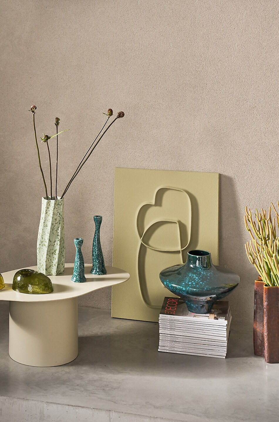 URBAN NATURE CULTURE AMSTERDAM Vase aus Keramik Maya - H26 Haus BLAU 5